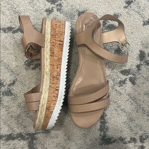 Steve Madden nude platform sandals!